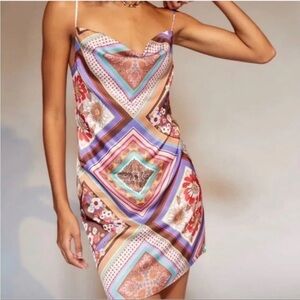 Urban Outfitters Mallory Cowl Neck Slip Dress